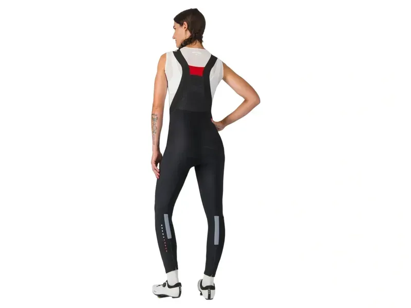 Castelli Sorpasso RoS Women's Bib Tights in Black/Silver Reflex-1