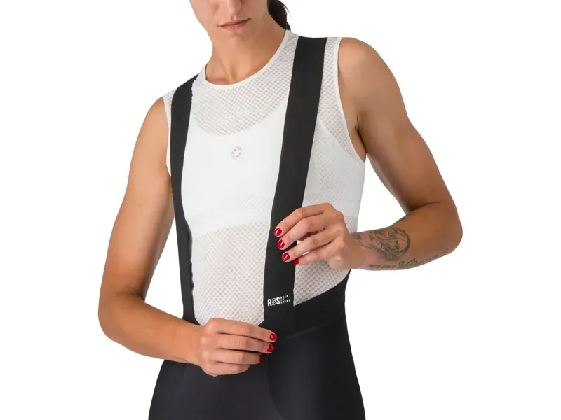 Castelli Sorpasso RoS Women's Bib Tights in Black/Silver Reflex-6