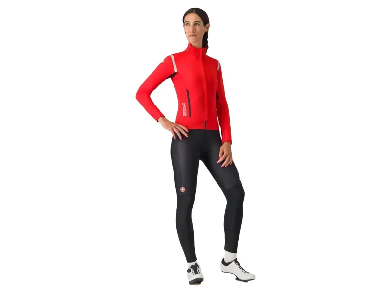 Castelli Sorpasso RoS Women's Bib Tights in Black/Silver Reflex-7