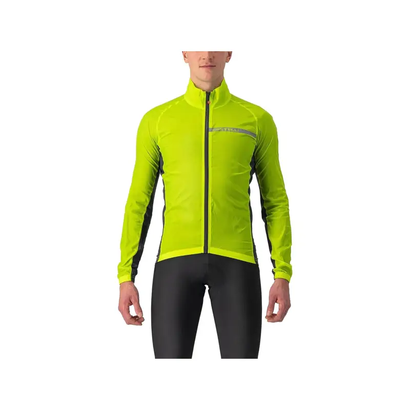 Balfes Bikes Castelli Squadra Stretch Jacket in Electric Lime/Dark Grey | Free postage over £30, £10 off first order, price match & 0% finance.