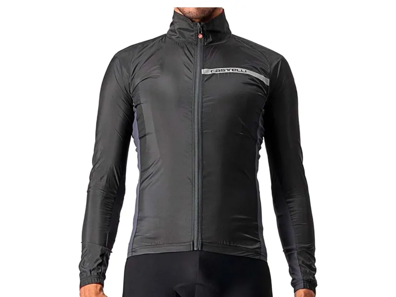 Castelli Squadra Stretch Jacket in Light Black and Dark Gray