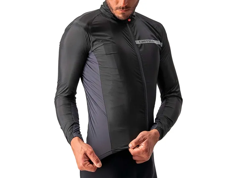 Castelli Squadra Stretch Jacket in Light Black and Dark Gray-3