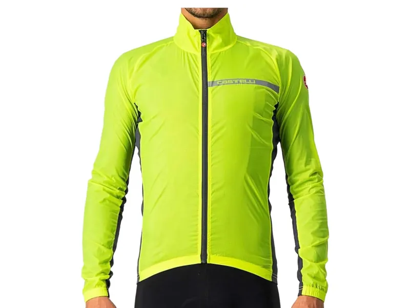 Castelli Squadra Stretch Jacket in Yellow Fluo and Dark Gray