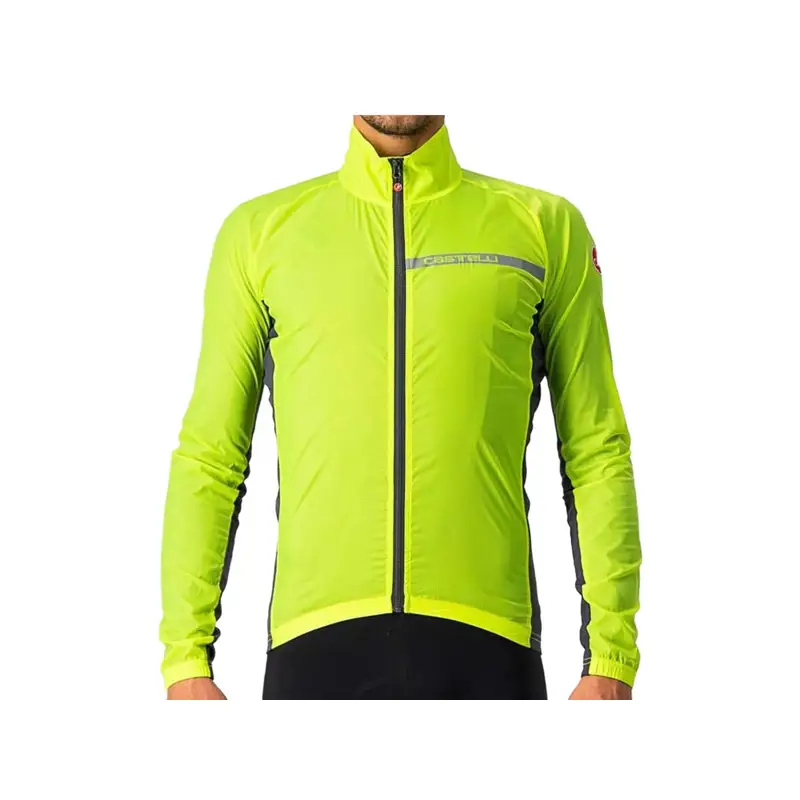 Balfes Bikes Castelli Squadra Stretch Jacket in Yellow Fluo and Dark Gray | Free postage over £30, £10 off first order, price match & 0% finance.
