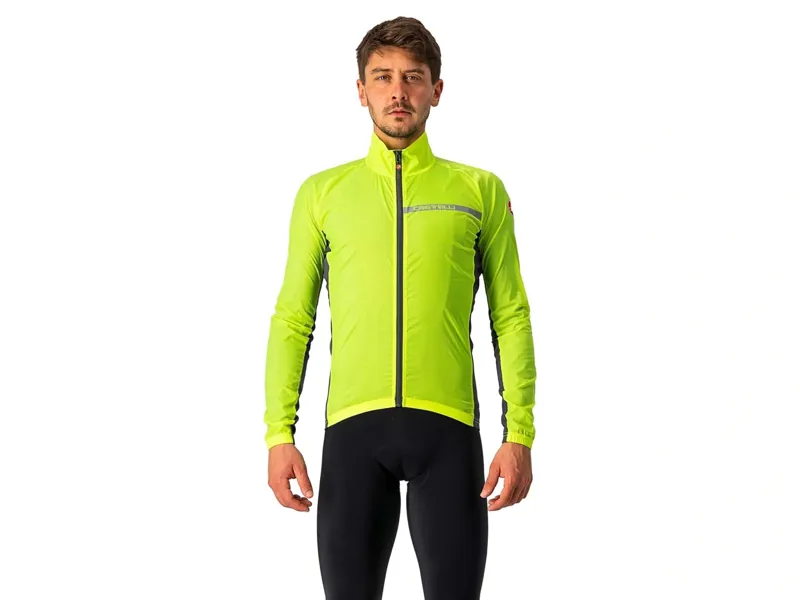 Castelli Squadra Stretch Jacket in Yellow Fluo and Dark Gray-1