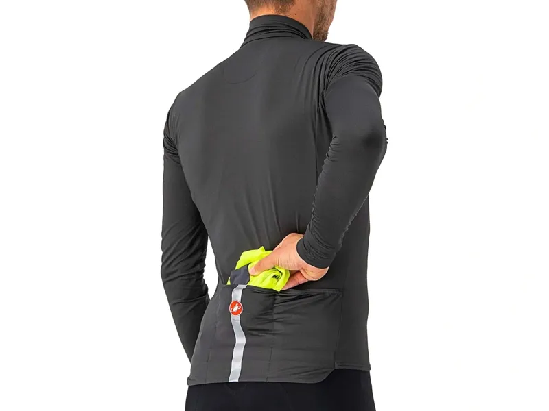 Castelli Squadra Stretch Jacket in Yellow Fluo and Dark Gray-3