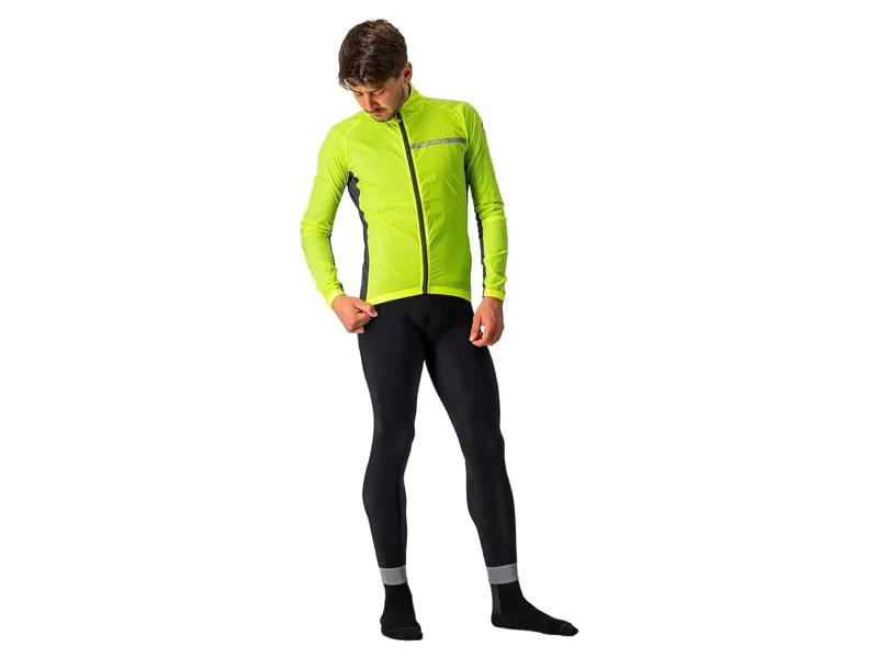 Castelli Squadra Stretch Jacket in Yellow Fluo and Dark Gray-4