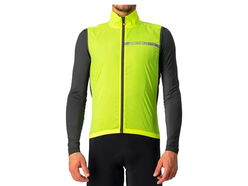 Castelli Squadra Stretch Vest in Electric Lime/Dark Grey