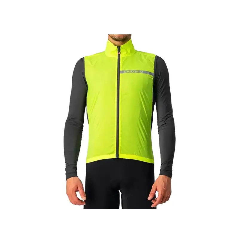 Balfes Bikes Castelli Squadra Stretch Vest in Electric Lime/Dark Grey | Free postage over £30, £10 off first order, price match & 0% finance.