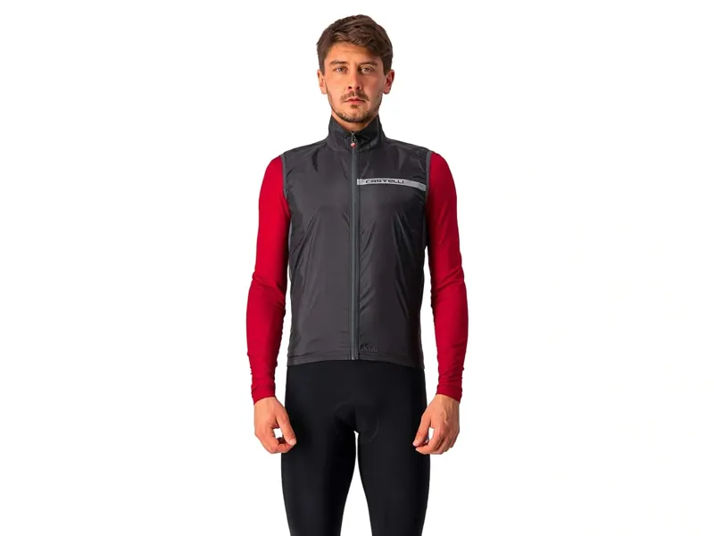 Castelli Squadra Stretch Vest in Light Black and Dark Gray-1