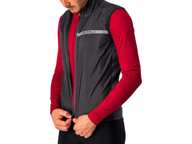 Castelli Squadra Stretch Vest in Light Black and Dark Gray-3