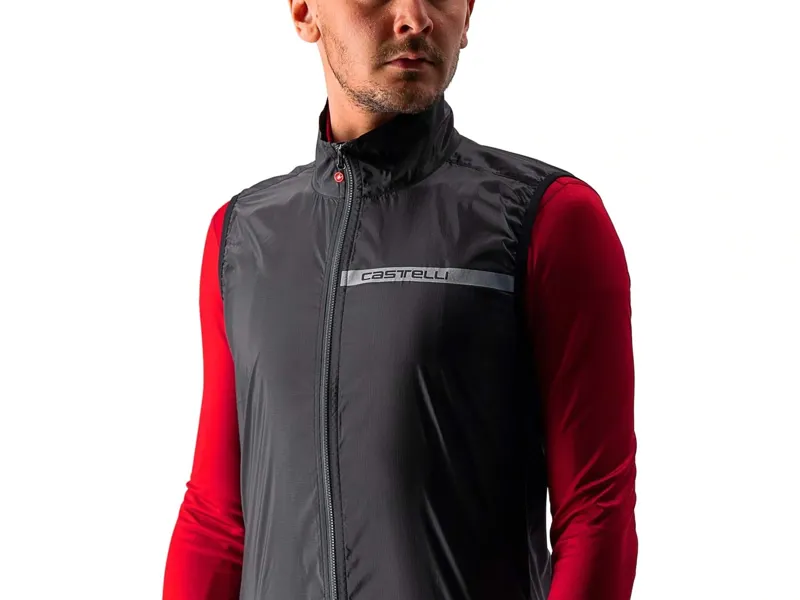 Castelli Squadra Stretch Vest in Light Black and Dark Gray-4