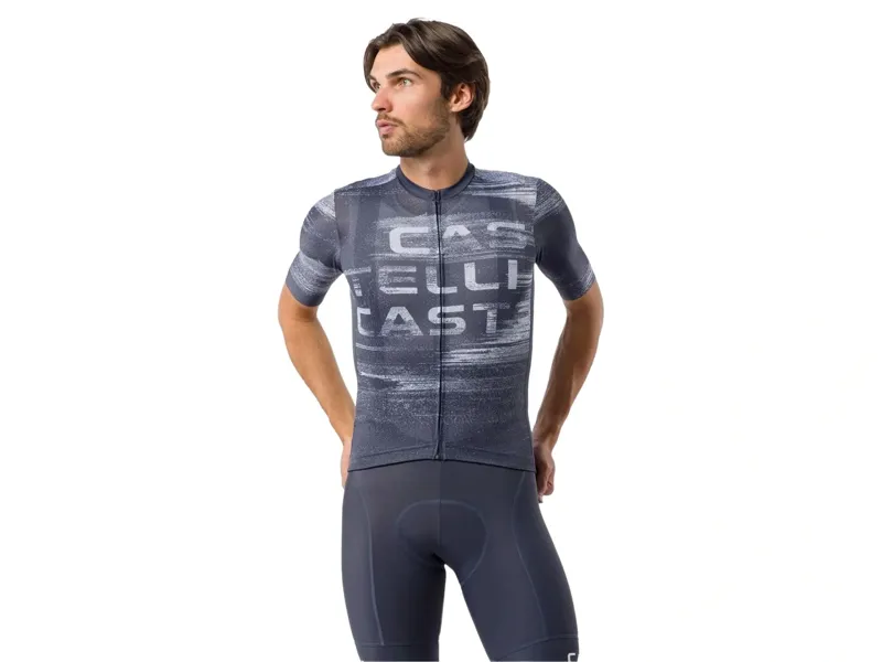 Castelli Stratus Logo Jersey in Twilight Blue/Winter Sky-1