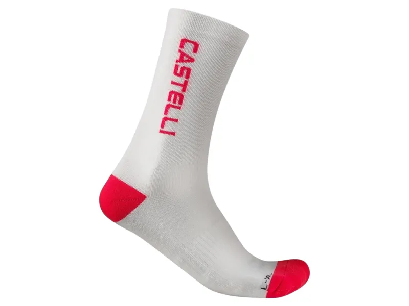 Castelli Sweetspot 20 Thermal Socks in Ivory/Red