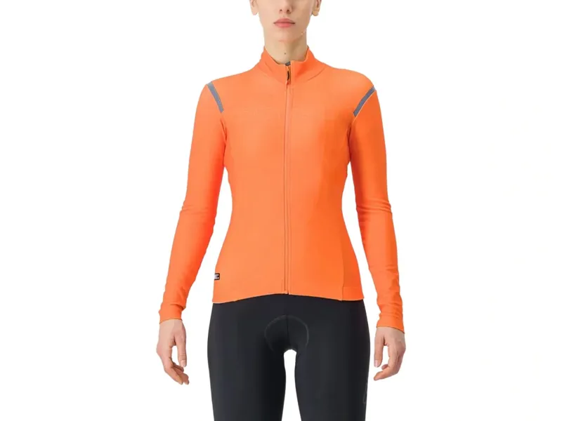Castelli Tutto Nano RoS Women's Long Sleeve Jersey in Red Orange