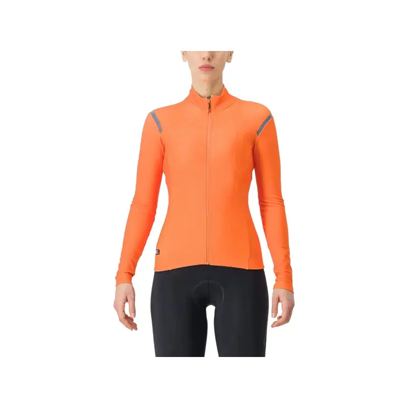 Balfes Bikes Castelli Tutto Nano RoS Women's Long Sleeve Jersey in Red Orange | Free postage over £30, £10 off first order, price match & 0% finance.