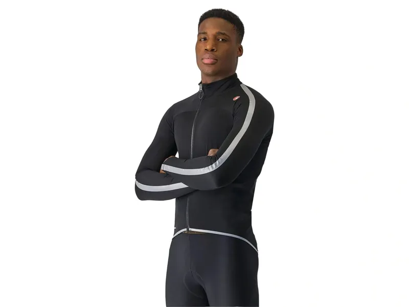 Castelli Ultra Rain Cape in Black/Silver Reflex