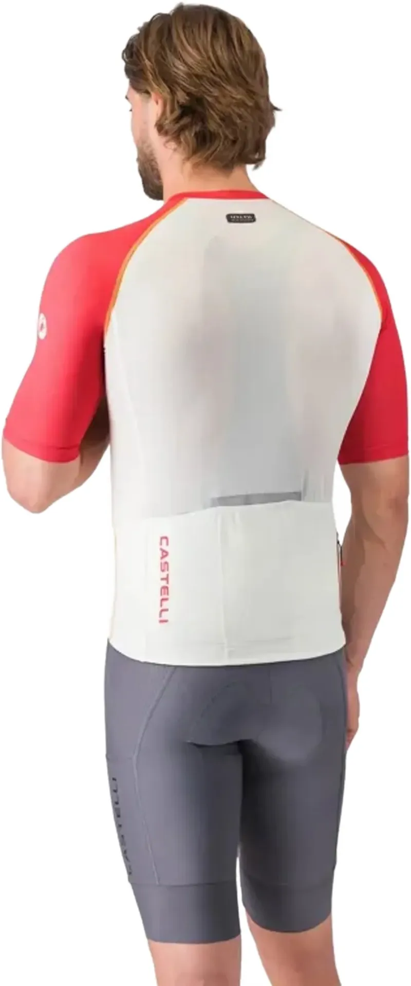Castelli Unlimited Endurance 3 Jersey - Ivory/Rich Red-Vivid Orange-2