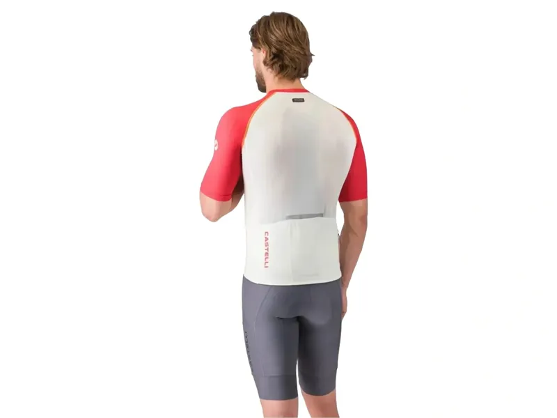 Castelli Unlimited Endurance 3 Jersey - Ivory/Rich Red-Vivid Orange-2