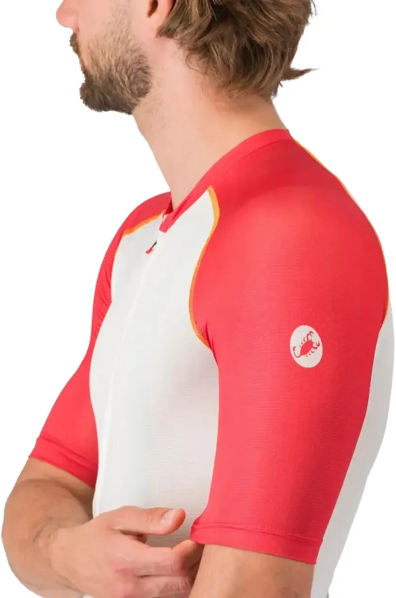 Castelli Unlimited Endurance 3 Jersey - Ivory/Rich Red-Vivid Orange-3