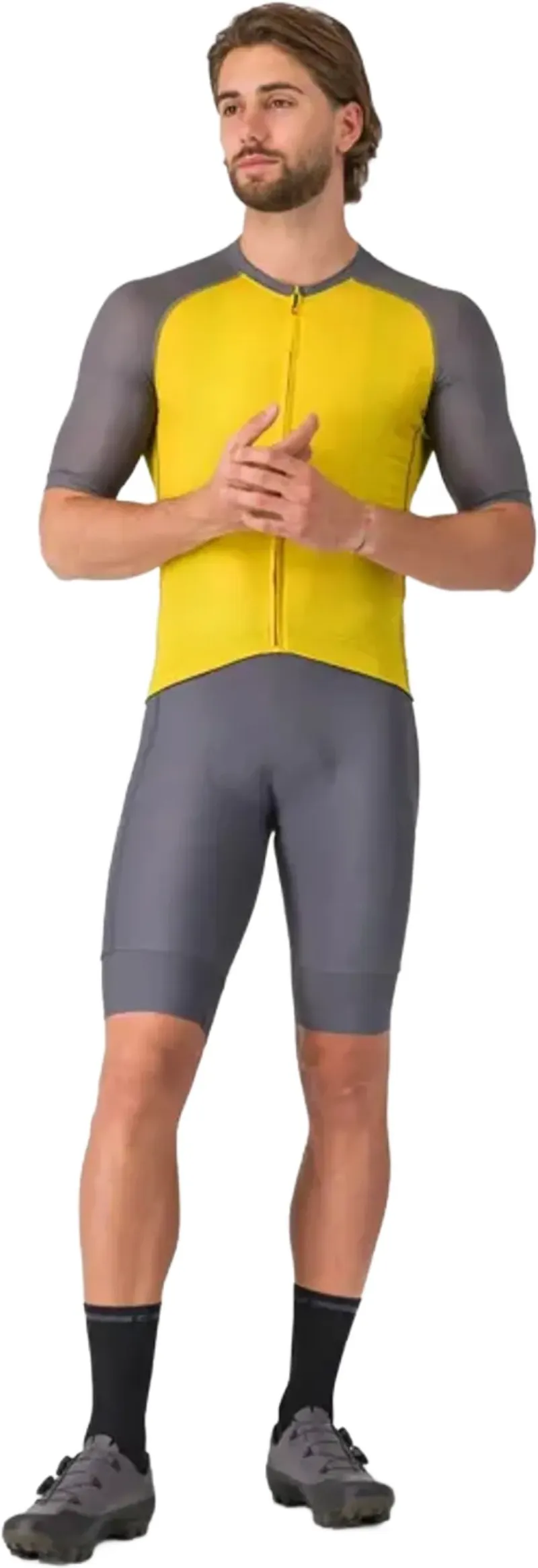 Castelli Unlimited Endurance 3 Jersey - Mango Mojito/Smoky Grey-Elmwoo