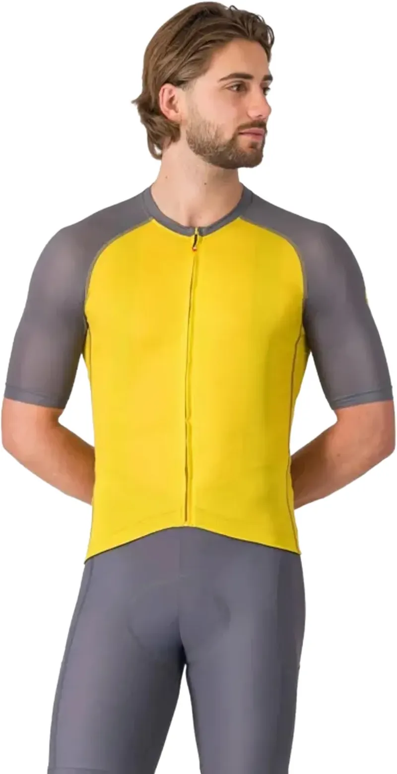 Castelli Unlimited Endurance 3 Jersey - Mango Mojito/Smoky Grey-Elmwoo-1