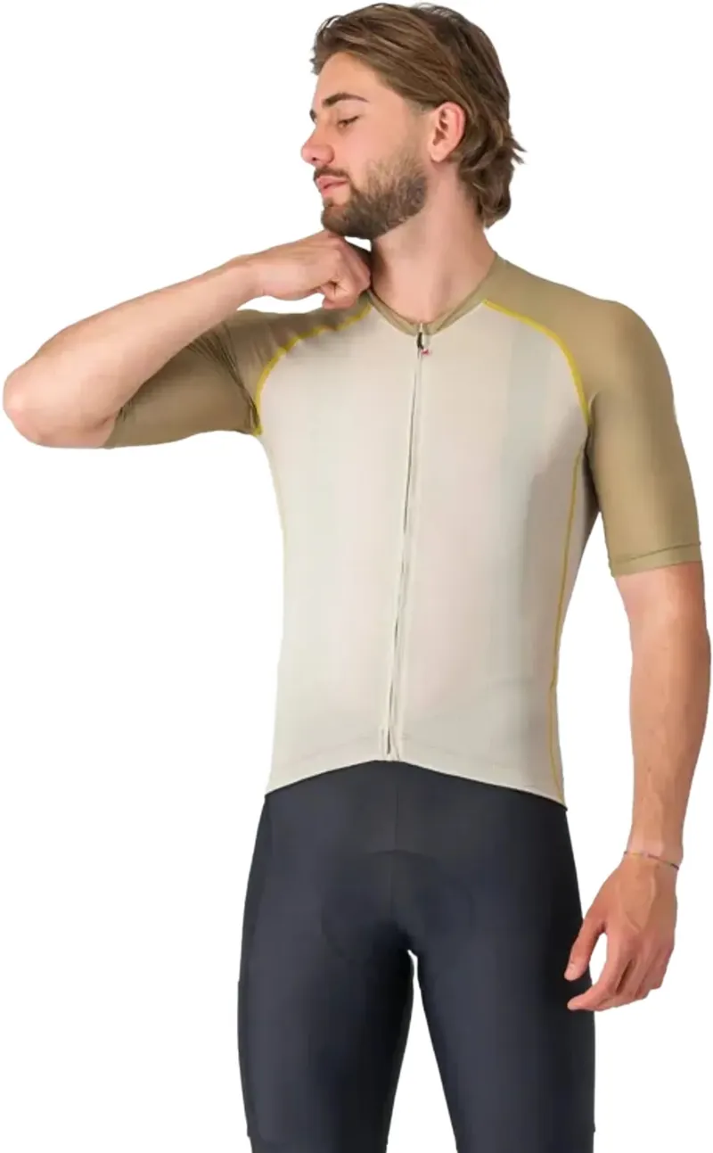 Castelli Unlimited Endurance 3 Jersey - Silver Moon/Elmwood/Mango Moji-1