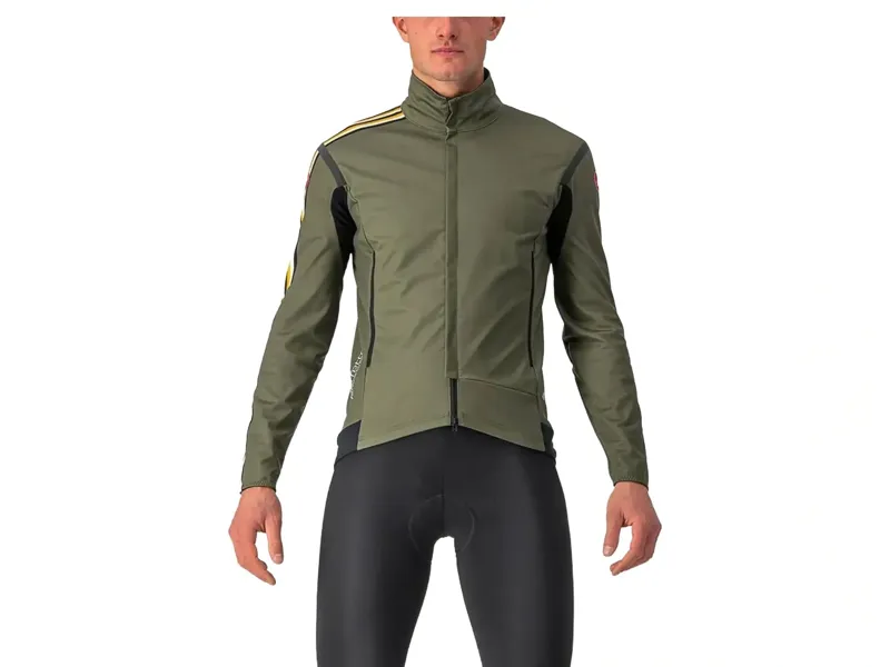 Castelli Unlimited Perfetto RoS 2 Jacket in Military Green/Goldenrod