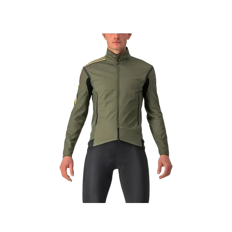 Balfes Bikes Castelli Unlimited Perfetto RoS 2 Jacket in Military Green/Goldenrod | Free postage over £30, £10 off first order, price match & 0% finance.