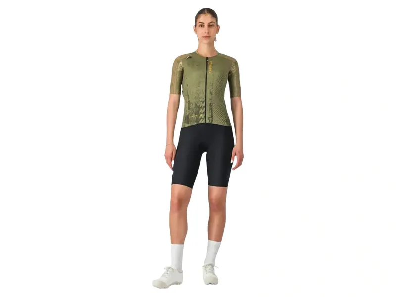 Castelli Unlimited Pro 2 Women's Jersey - Forest Green/Elmwood/Vivid Ora