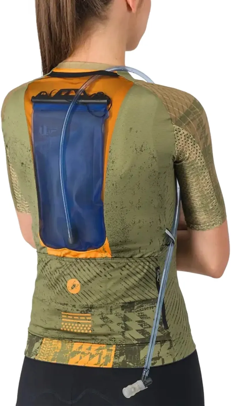 Castelli Unlimited Pro 2 Women's Jersey - Forest Green/Elmwood/Vivid Ora-3