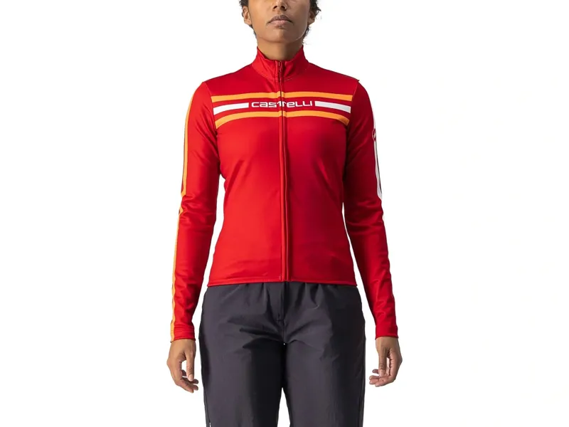 Balfes Bikes Castelli Unlimited Thermal Long Sleeve Women's Jersey in Dark Red | Free postage over £30, £10 off first order, price match & 0% finance.