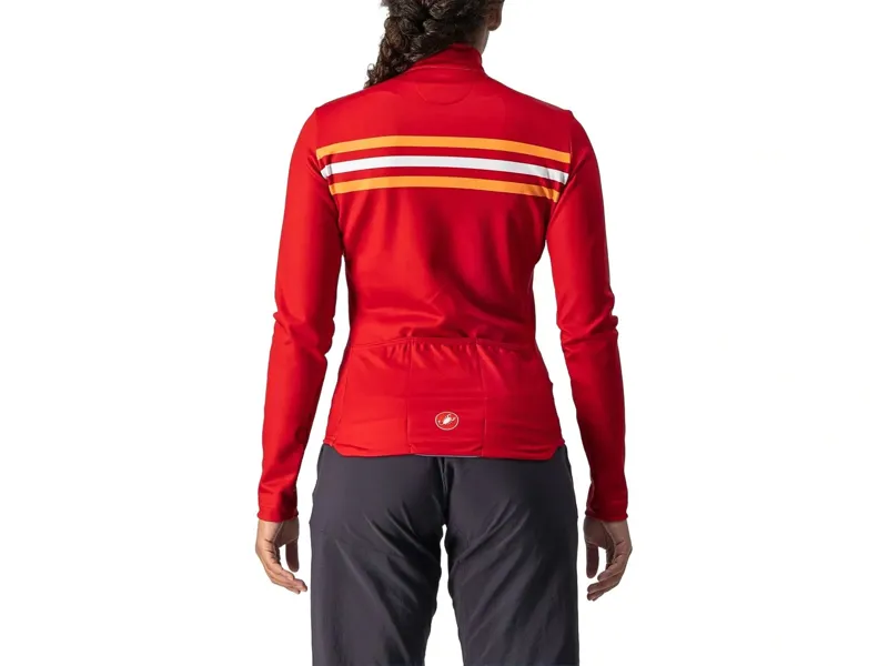 Castelli Unlimited Thermal Long Sleeve Women's Jersey in Dark Red-1