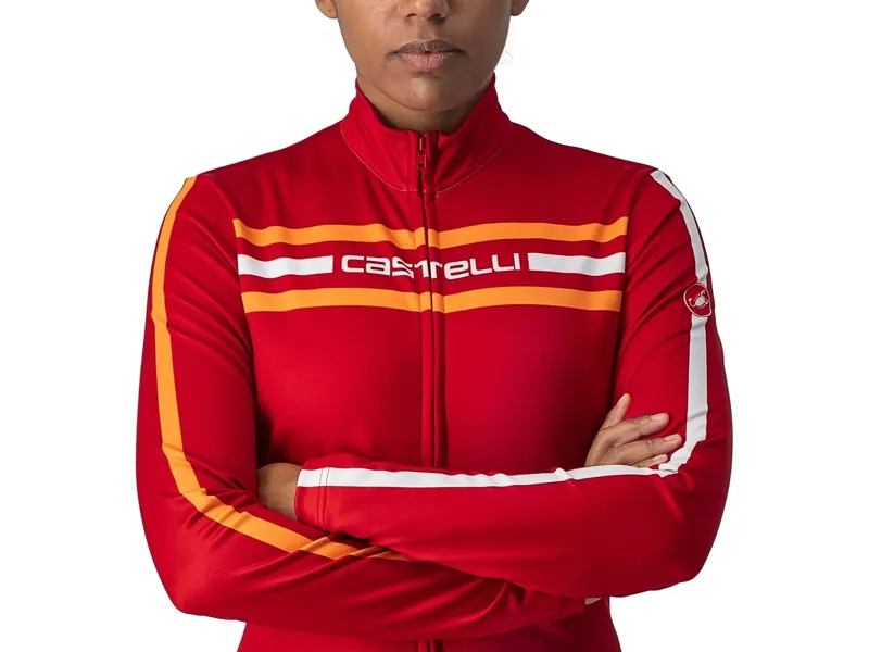 Castelli Unlimited Thermal Long Sleeve Women's Jersey in Dark Red-2