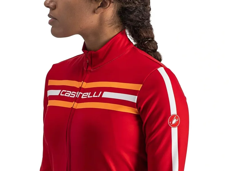 Castelli Unlimited Thermal Long Sleeve Women's Jersey in Dark Red-3