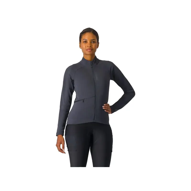 Balfes Bikes Castelli Unlimited Trail 2 Women's Long Sleeve Jersey in Dark Grey | Free postage over £30, £10 off first order, price match & 0% finance.