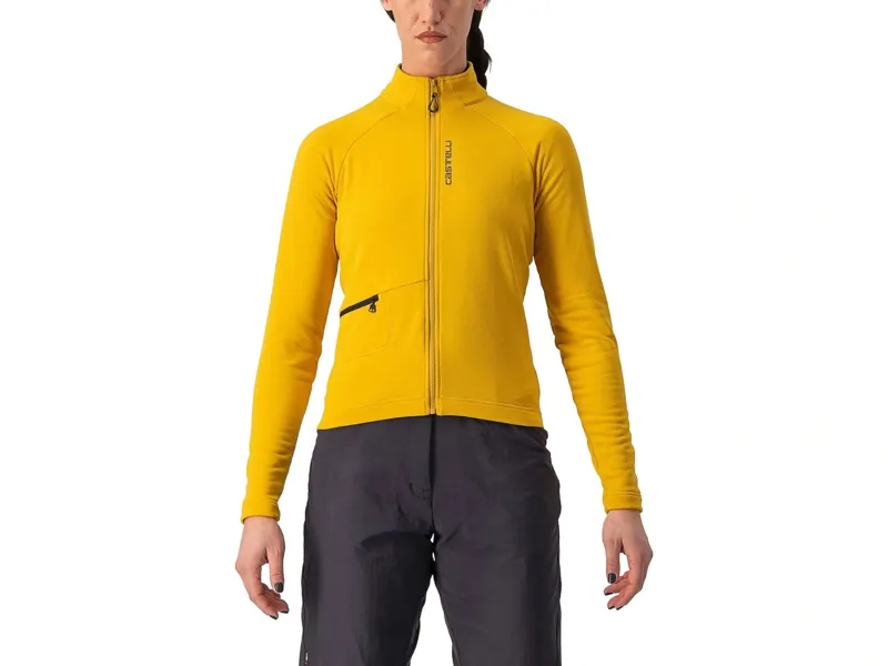 Balfes Bikes Castelli Unlimited Trail Women's Long Sleeve Jersey in Goldenrod/Grey | Free postage over £30, £10 off first order, price match & 0% finance.