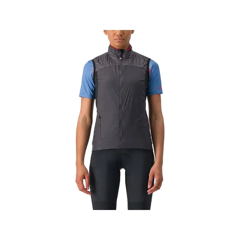 Balfes Bikes Castelli Unlimited Women's Puffy Vest in Grey/Red | Free postage over £30, £10 off first order, price match & 0% finance.