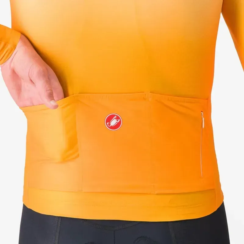 Castelli UPF Long Sleeve Jersey in Vivid Orange-4