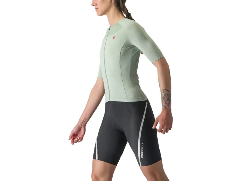 Castelli Velocissima 2 Women's Short Sleeve Jersey in Defender Green/Twilight Blue-3