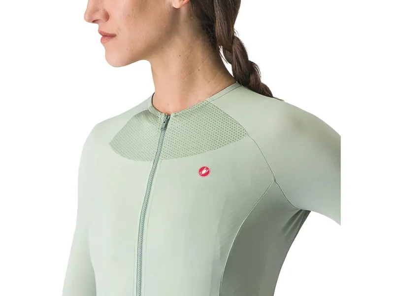 Castelli Velocissima 2 Women's Short Sleeve Jersey in Defender Green/Twilight Blue-4