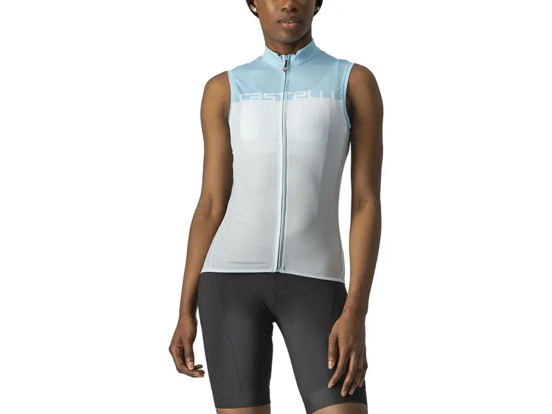 Balfes Bikes Castelli Velocissima Women's Sleeveless Jersey in Acqua/Sky | Free postage over £30, £10 off first order, price match & 0% finance.