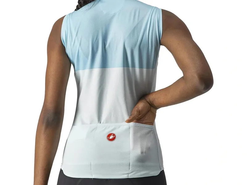 Castelli Velocissima Women's Sleeveless Jersey in Acqua/Sky-2