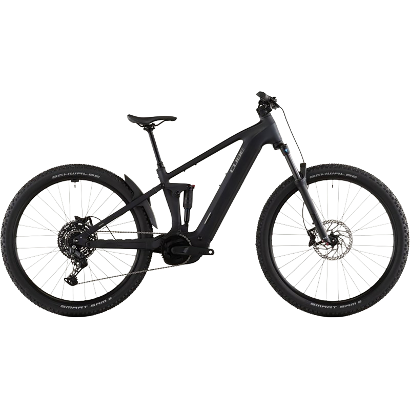 Balfes Bikes Cube Stereo Hybrid one22 Pro 800 Electric Mountain Bike 2026 in Night/Chrome | Free postage over £30, £10 off first order, price match & 0% finance.
