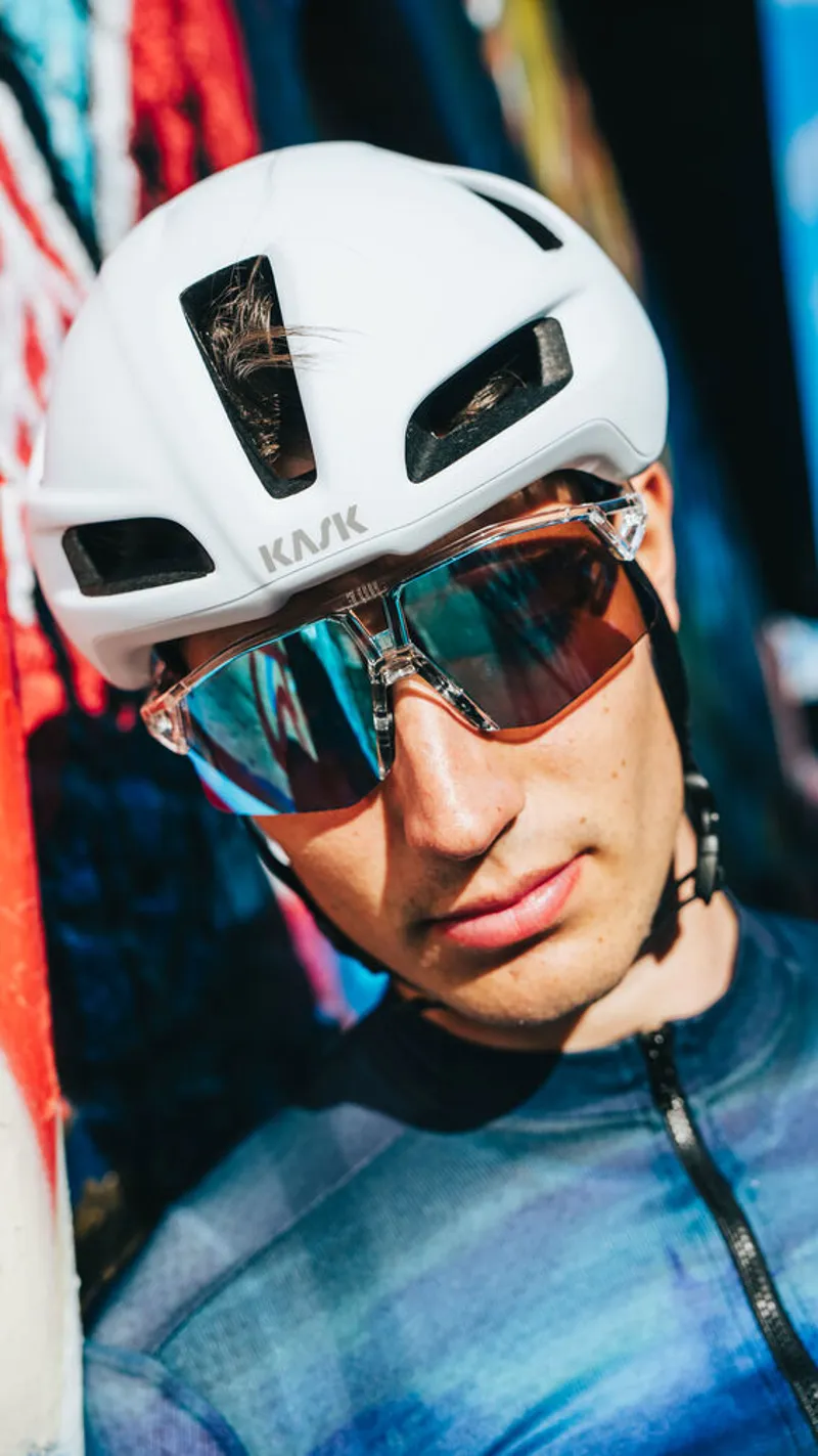 Koo Hype Sunglasses in Crystal/Turquoise Mirror-3