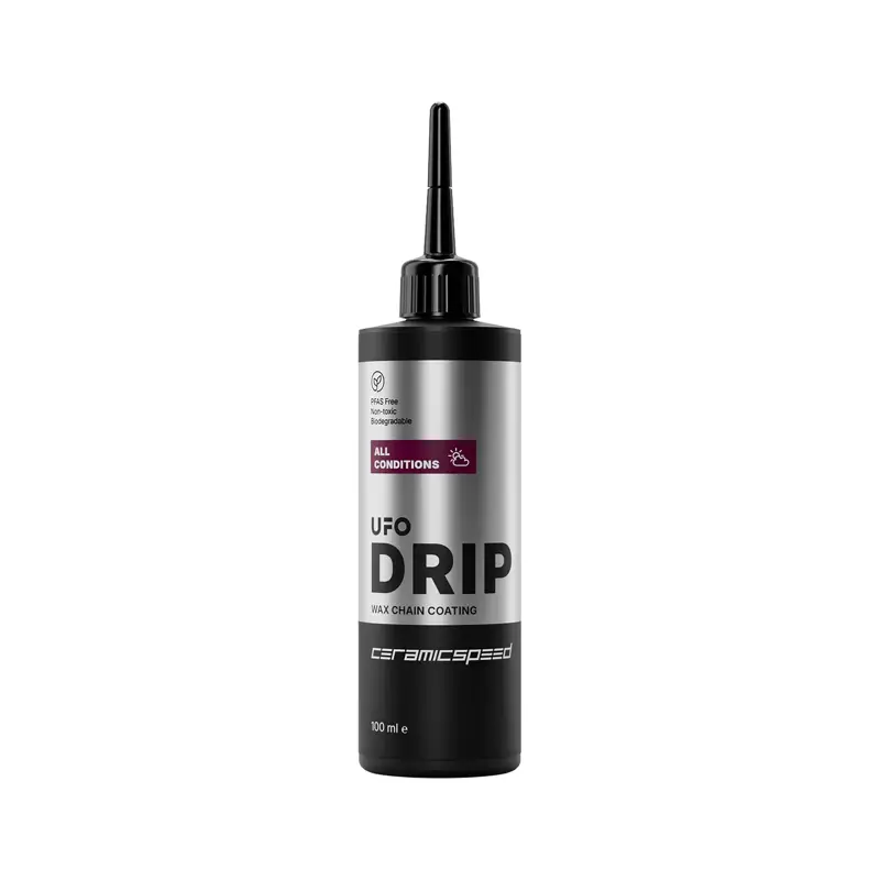 Balfes Bikes Ceramicspeed UFO Drip All Conditions Wax Chain Coating 100ml in Black/Silver | Free postage over £30, £10 off first order, price match & 0% finance.