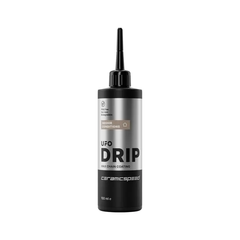 Balfes Bikes Ceramicspeed UFO Drip Indoor Conditions Wax Chain Coating 100ml in Black/Silver | Free postage over £30, £10 off first order, price match & 0% finance.