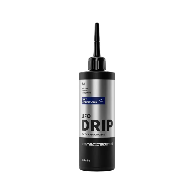 Balfes Bikes Ceramicspeed UFO Drip Wet Conditions Wax Chain Coating 100ml in Black | Free postage over £30, £10 off first order, price match & 0% finance.