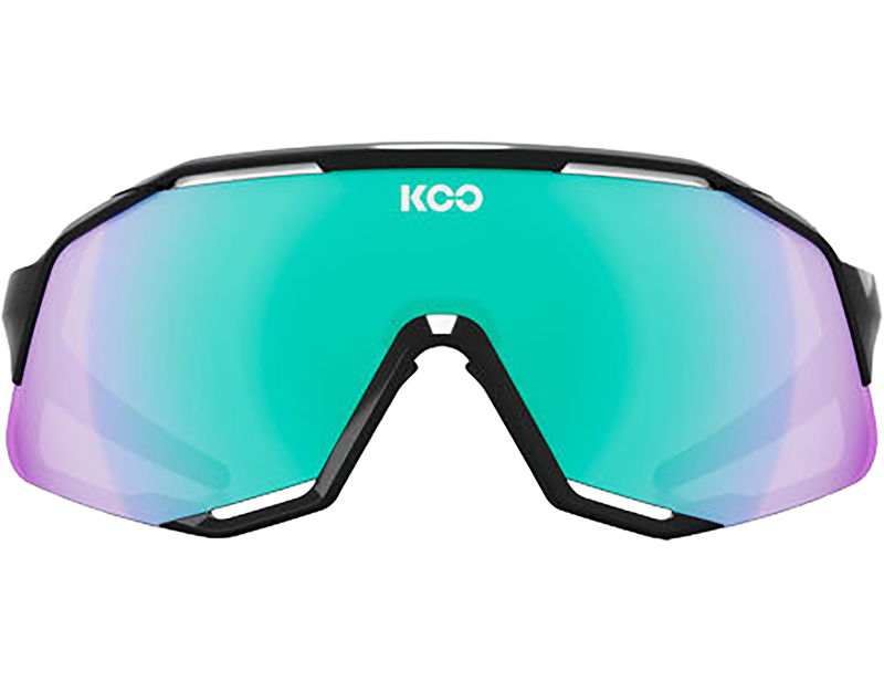 Koo Demos Sunglasses in Black/Green Mirror-1