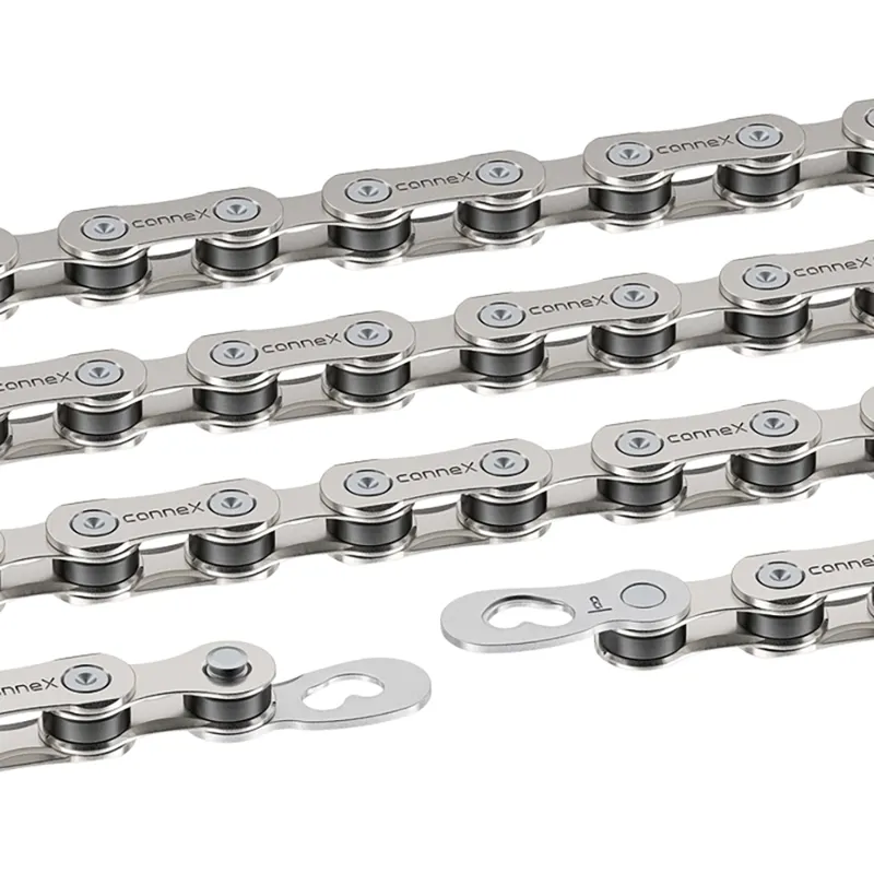 Balfes Bikes Connex 808 Bicycle Chain 114 Link 8-Speed Nickel Plated with Connex Link in Silver | Free postage over £30, £10 off first order, price match & 0% finance.